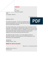 Formato de Carta Renuncia