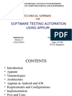 Technical Seminar On Software Testing Automation Using Appium