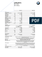 Specifications 7 Series 730i 730li