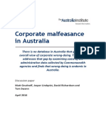 Corporate Malfeasance in Australia
