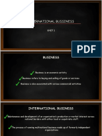 International Bussiness: Unit 1