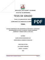 Estudio Comparativo Del Desempeño de Licenciados de Enfermeria