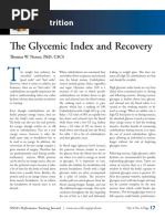 Glycemic Index and Recovery