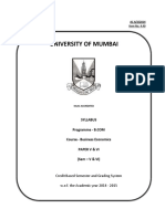 University of Mumbai: Syllabus Course - Business Economics Paper V & Vi (Sem - V & VI)