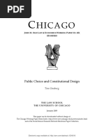 Public Choice and Constitutional Design