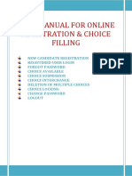 User Manual For Online Registration & Choice Filling