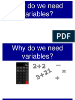 Why Do We Need Variables?