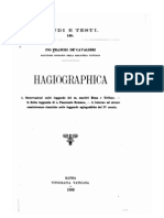 Pio Franchi de Cavalieri, Hagiographica, Studi e Testi 19, Roma 1908