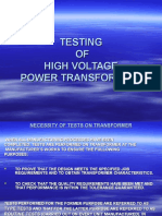 Testing of Power Transformers