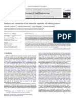 Analysis and Simulation of An Industrial Vegetable Oil Refining Process