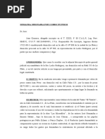 Demanda Ordinaria Por Cobro en Pesos