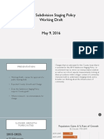 2016 Subdivision Staging Policy Working Draft May 9, 2016