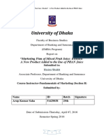 "Marketing Plan of Mixed Fruit Juice: Blended" A New Product Added To The Line of PRAN Juice