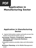 Application in Manufacturing Sector