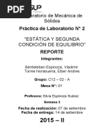 Segunda Condición de Equilibrio