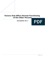 Factors That Affect Normal Functioning of The Older Persons: Assignment Nec 2