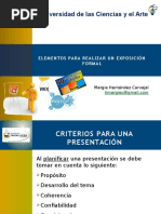 Exposiciones Formales