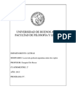 Ezequiel de Rosso, La Novela Policial Entre Dos Siglos