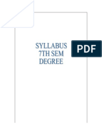 Seventh Semester Syllabus