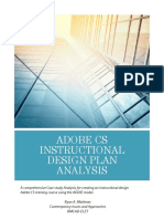 Adobe Cs Instructional Design Plan Analysisrmathews Week 4