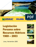 Legislación Peruana Sobre Recursos Hídricos