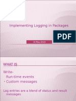 SSIS Logging Implementation