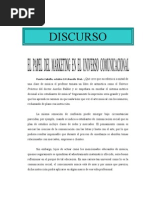 Discurso - El Papel Del Marketing en El Universo Comunicacional