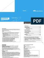 Quick Start Guide: NW-A605 / A607 / A608