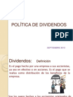 Politica de Dividendos Tema Finanzas.