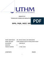 WPS, PQR, WQT, WPQ: BBW30103 Teknologi Kimpalan Berautomasi