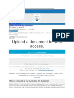 Upload A Document For Free Access.: More Reasons To Publish On Scribd