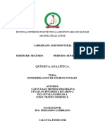 Determinación de Sólidos Totales