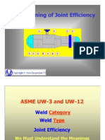 ASME Joint Efficiency