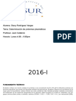 Determinación de Proteínas Plasmaticas