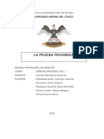 La Prueba Prohibida - Derecho Procesal Civil I