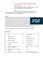 A Semi-Empirical Model For Studying The Impact of Thermal Mass and Cost-Return Analysis On Mixed-Mode Ventilation in Office Buildings