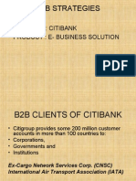 B2B Strategies of CITI Bank