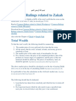 Common Rulings Related To Zakah