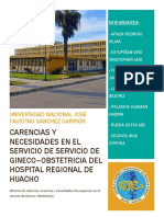 Deficiencias Del Servicio de Gineco-Obstetricia Hospital en El Regional de Huacho