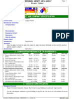 MSDS Lacquer Thinner