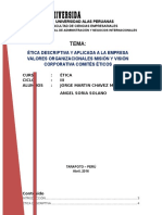 Ética Descriptiva Y Aplicada A La Empresa