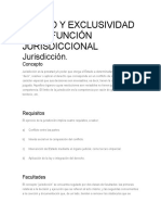 Unidad y Exclusividad de La Función Jurisdiccional