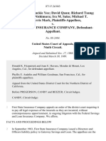 Alan C. Gon Jackie Yee David Quan Richard Tsang Gilbert M. Nishimura Ira M. Sako Michael T. Ito Morris Mark v. First State Insurance Company, 871 F.2d 863, 1st Cir. (1989)