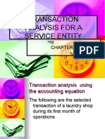 Transaction Analysis For A Service Entity