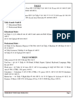 Tally Notes in Hindi PDF