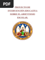 Proyecto de Intervención Educativa Sobre El Absentismo Escolar