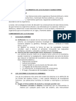 Resumen de Elementos de La Ecologia y Subsistemas