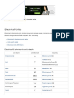 Electrical units of measurment (V,A,Ω,W,... ) PDF