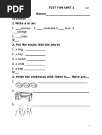 Project 1 Unit 1 Test