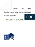 Incepta &acme: "Term Paper On - Job Performance and Organizational Commitment"